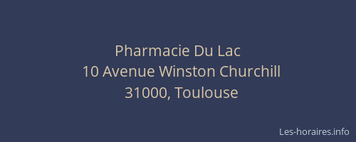Pharmacie Du Lac