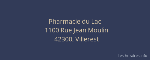 Pharmacie du Lac