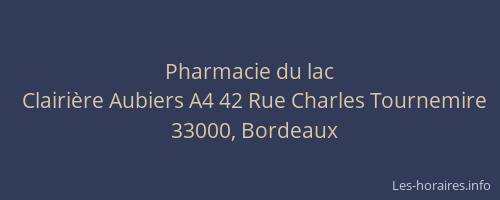 Pharmacie du lac