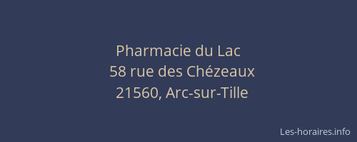 Pharmacie du Lac