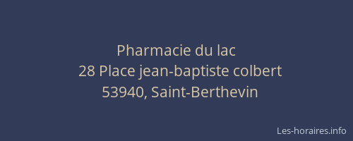Pharmacie du lac