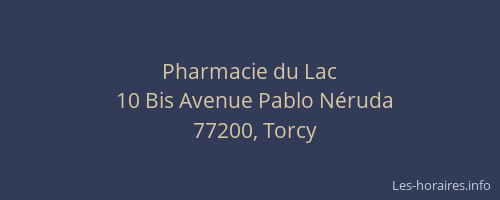 Pharmacie du Lac