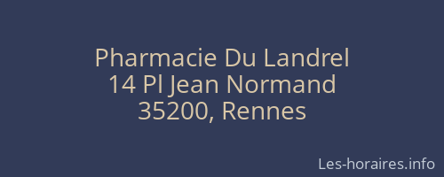 Pharmacie Du Landrel