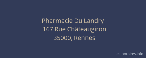 Pharmacie Du Landry