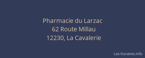 Pharmacie du Larzac