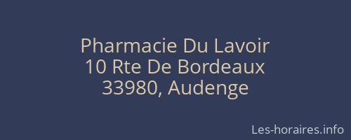 Pharmacie Du Lavoir