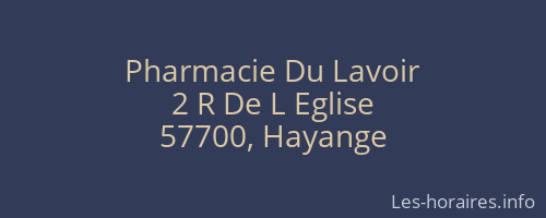 Pharmacie Du Lavoir