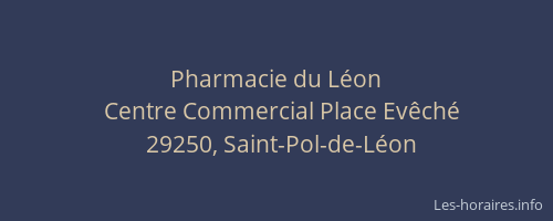 Pharmacie du Léon