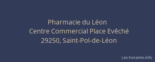 Pharmacie du L&eacute;on