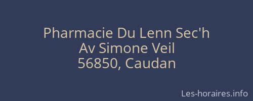 Pharmacie Du Lenn Sec'h