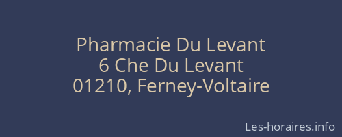 Pharmacie Du Levant
