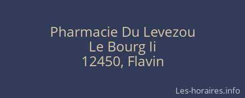 Pharmacie Du Levezou