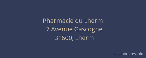 Pharmacie du Lherm
