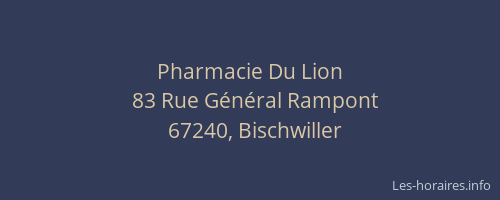 Pharmacie Du Lion