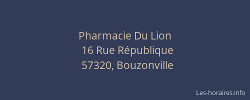 Pharmacie Du Lion