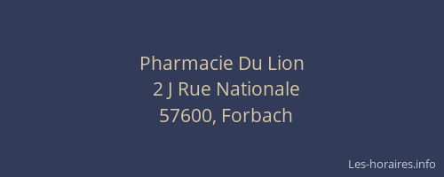 Pharmacie Du Lion