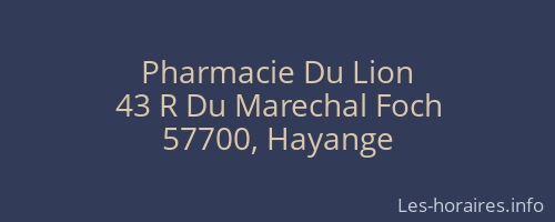 Pharmacie Du Lion
