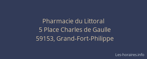 Pharmacie du Littoral