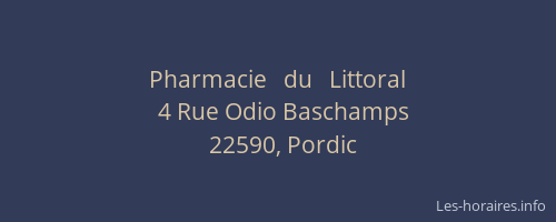 Pharmacie   du   Littoral