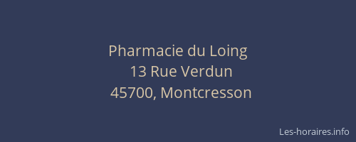 Pharmacie du Loing