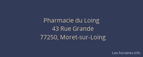 Pharmacie du Loing