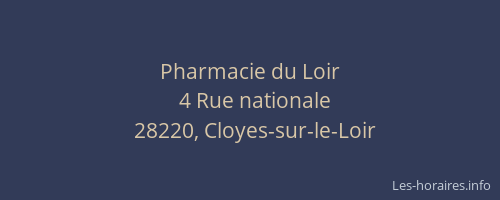 Pharmacie du Loir