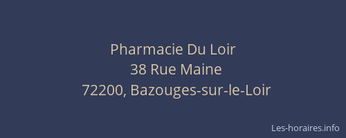 Pharmacie Du Loir