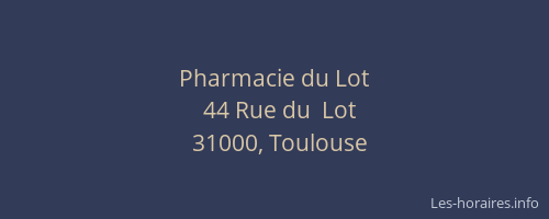 Pharmacie du Lot