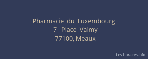 Pharmacie  du  Luxembourg