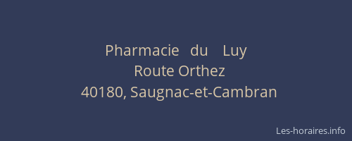 Pharmacie   du    Luy