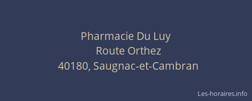 Pharmacie Du Luy