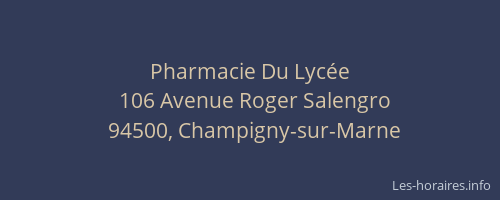 Pharmacie Du Lycée