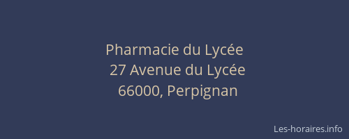 Pharmacie du Lycée