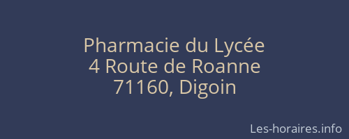 Pharmacie du Lycée