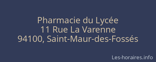 Pharmacie du Lycée