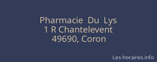 Pharmacie  Du  Lys