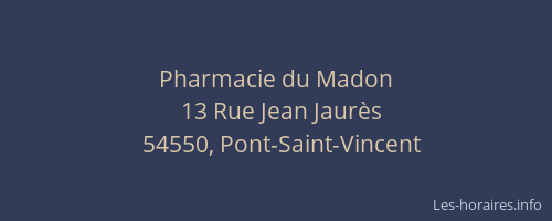 Pharmacie du Madon