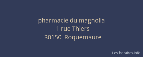 pharmacie du magnolia