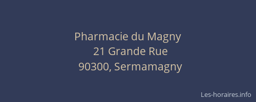 Pharmacie du Magny