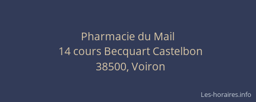 Pharmacie du Mail
