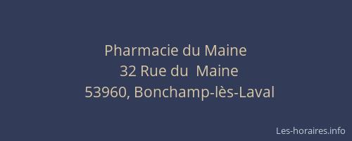 Pharmacie du Maine