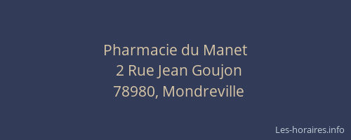 Pharmacie du Manet