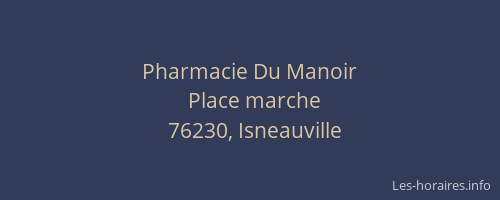 Pharmacie Du Manoir