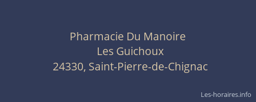 Pharmacie Du Manoire