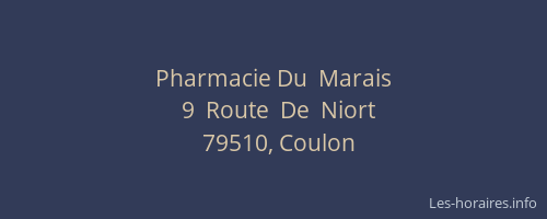 Pharmacie Du  Marais