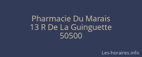Pharmacie Du Marais