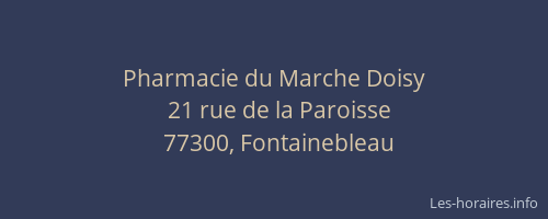 Pharmacie du Marche Doisy