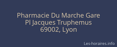 Pharmacie Du Marche Gare