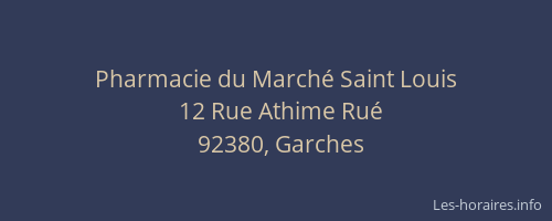 Pharmacie du Marché Saint Louis