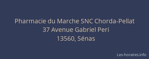Pharmacie du Marche SNC Chorda-Pellat